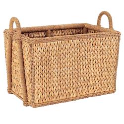 Tara Coastal Beach Natural Handwoven Rattan Mud Room Floor Basket