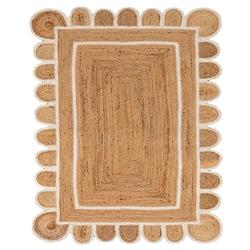 Belinda Coastal Beach Natural Jute Rug - 5&#39;x7&#39;