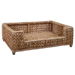 Tara Coastal Beach Natural Handwoven Rattan Dog Bed