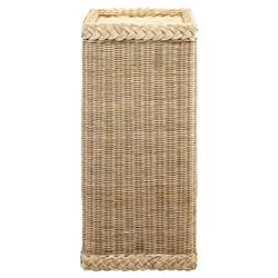 Riona Coastal Beach Natural Handwoven Rattan Square Plinth Pedestal- 30"