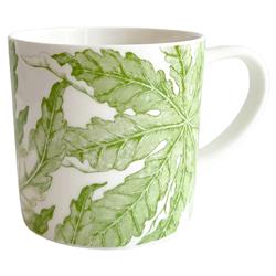 Freya French Country White Porcelain Green Floral Mug