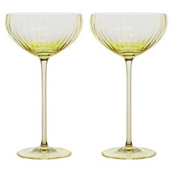 Quinn Modern Classic Citrine Coupe Glass - Set of 2