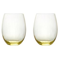 Quinn Modern Classic Citrine Tumbler Glass - Set of 2