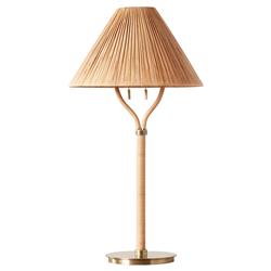 Belle Coastal Beach Natural Rattan Table Lamp