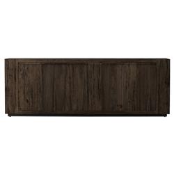 Oliver Rustic Lodge Dark Brown Wood 4 Door Sideboard