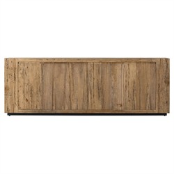 Oliver Rustic Lodge Brown Wood 4 Door Sideboard