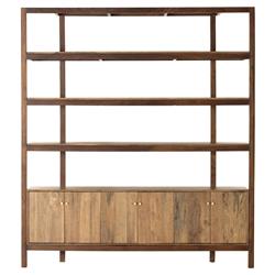 Rissa Modern Classic Dark Brown Acacia Wood Wide Bookcase