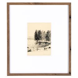 Serene I Illustration - 24.5x21.5