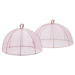 Rachel Coastal Lavender Sinamay Round Food Cover - Set of 2