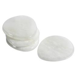 Fia Modern Classic Natural White Alabaster Coaster - Set of 4