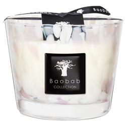 Baobab Collection White Pearls Modern Classic Glass Scented Candle - Small
