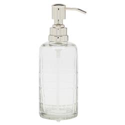 Pigeon and Poodle Argos Modern Textured Glass Nickel Accent Soap Pump