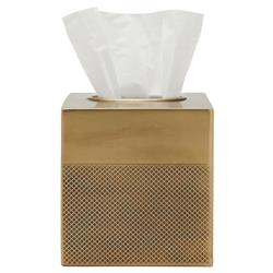 Pigeon and Poodle Hagen Modern Antique Brass Stainless Steel Tissue Box