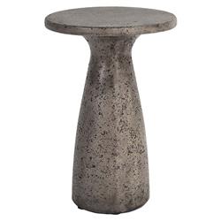 Eduard Industrial Loft Dark Grey Concrete Round Outdoor Drink Side Table