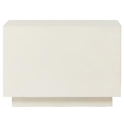 Tricia Industrial Loft White Concrete Square Block Outdoor Coffee Table