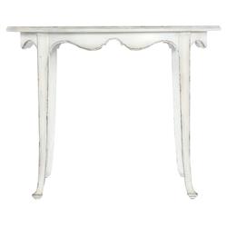 Steph French Country White Maple Wood Round Breakfast Dining Table - 40"W