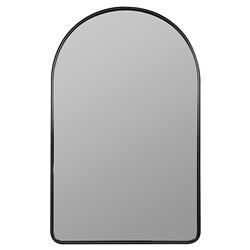 Alaina Industrial Black Metal Frame Arch Wall Mirror