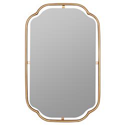 Amy Hollywood Regency Gold Metal Frame Wall Mirror