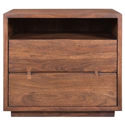 Atlas Rustic Lodge Brown Acacia Wood 1 Drawer Nightstand