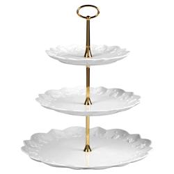 Toys Delight Royal Modern Classic White Porcelain 3 Tier Server