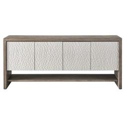 Ethan Modern White Wood Weathered Grey Oak Rectangular Sideboard