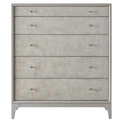 Tristan Modern Classic Light Grey Wood Tall Dresser