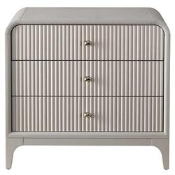 Tristan Modern Classic Light Grey Wood Nightstand