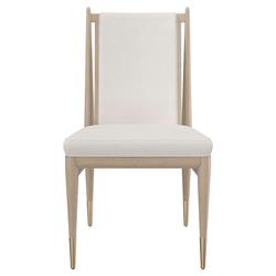 Abrielle Light Modern Classic White Boucle Oak Dining Side Chair
