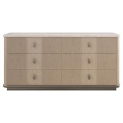 Adalyn Modern Classic Travertine Beige Wood Double Dresser