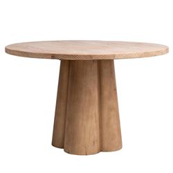 Wilmar Rustic Lodge Natural Reclaimed Pine Round Pedestal Dining Table - 48"W