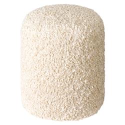 Ezekiel Modern Classic Cream Round Pouf