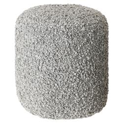 Ezekiel Modern Classic Grey Round Pouf