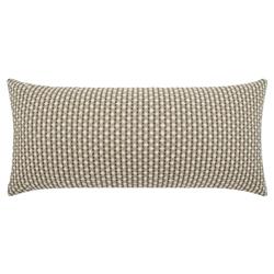 Bianca Beige Dot Patterned Decorative Indoor Outdoor Lumbar Pillow - 12x24