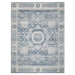The Met Vintage Loom Blue Oushak Patterned Rug - 4'x6'