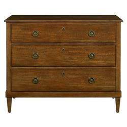Ansley French Country Hazelnut Brown Wood Bachelor Chest