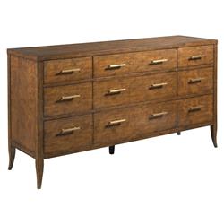 Marseille French Bordeaux Brown Wood Dresser