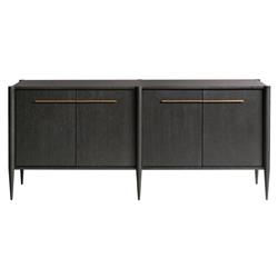 Streetwater Mid Century Sable Black Oak Media Cabinet - 72.5&quot;W