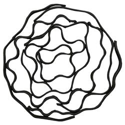 Oswald Rustic Lodge Black Wood Flower Wall Sculpture