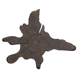Marcello Rustic Lodge Dark Grey Teak Wood Wall Sculpture
