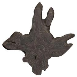 Marcello Rustic Dark Grey Teak Wood Slice Wall Sculpture
