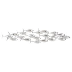 Theodosia Coastal Silver Leaf School of Fish Wall Sculpture