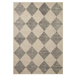 Francis French Country Beige Wool Diamond Patterned Rug - 5&#39;x7&#39;6&quot;