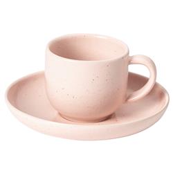 Pacifica Modern Classic Marshmallow Stoneware Coffee Cup and Saucer