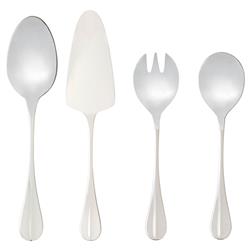 Nau Modern Classic Polished Stainless Steel 4 Piece Serving Set