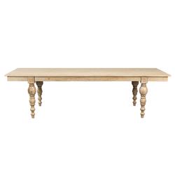 Jared French Country Brown Mango Wood Rectangular Dining Table - 110&quot;W