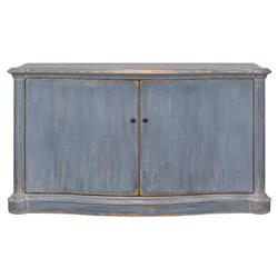 Tolumn French Country Blue Reclaimed Pine Wood Sideboard