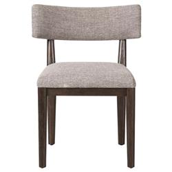 Cerise Modern Classic Grey Upholstered Wood Dining Side Chair