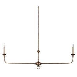 Brittany French Country Bronze Linear Chandelier