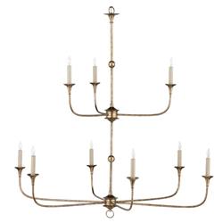 Brittany French Country Bronze Candle Style Chandelier - Large