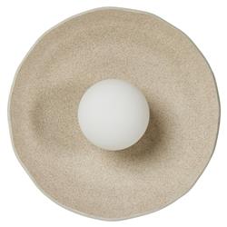 Filomenina Modern Classic Sand Ceramic Opal White Glass Sconce